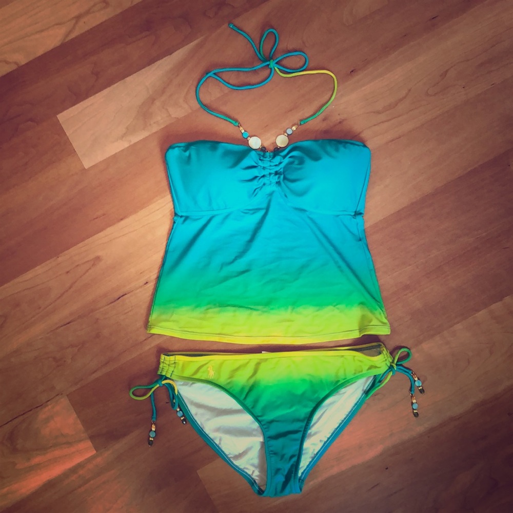 Excellent Condition Ralph Lauren Ombré Tankini S/M